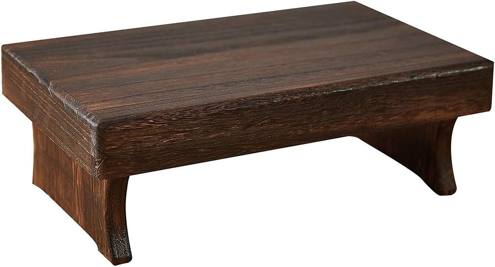 Wood Step Stool, Portable Rectangle Bed Stool, Small Step Ladder for Kitchen ...