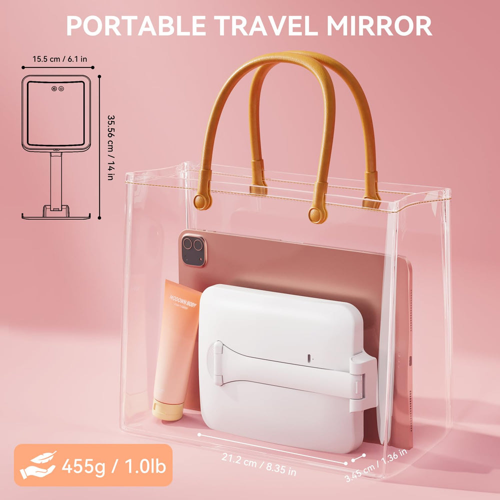 Auxmir 30X Magnifying Travel Makeup Mirror, 2000mAh Rechargeable Mirror