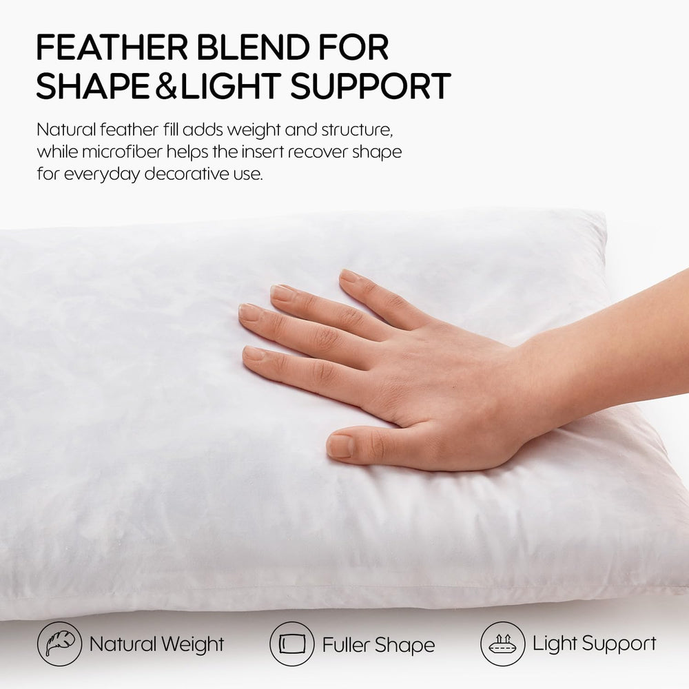14x20 Feather Lumbar Pillow Inserts, Decorative Throw Pillow Inserts for Cove...