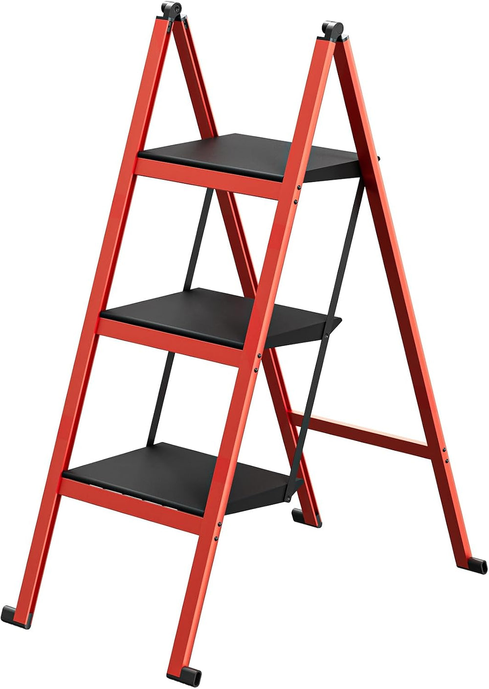 3 Step Ladder,Aluminum Ultra Thin Folding Step Stool,400 Lbs Capacity Heavy D...