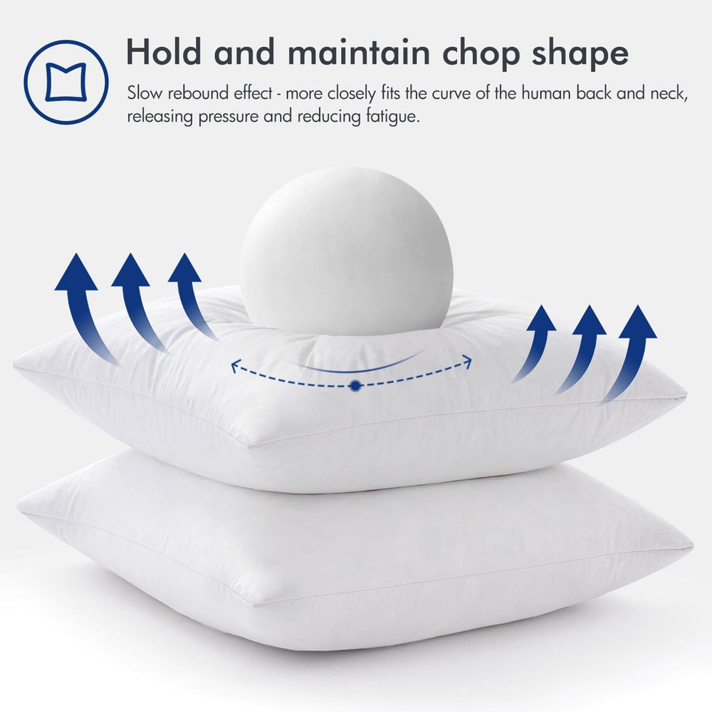 MIULEE 22x22 Pillow Insert, Set of 1 Feather Down Throw Pillows