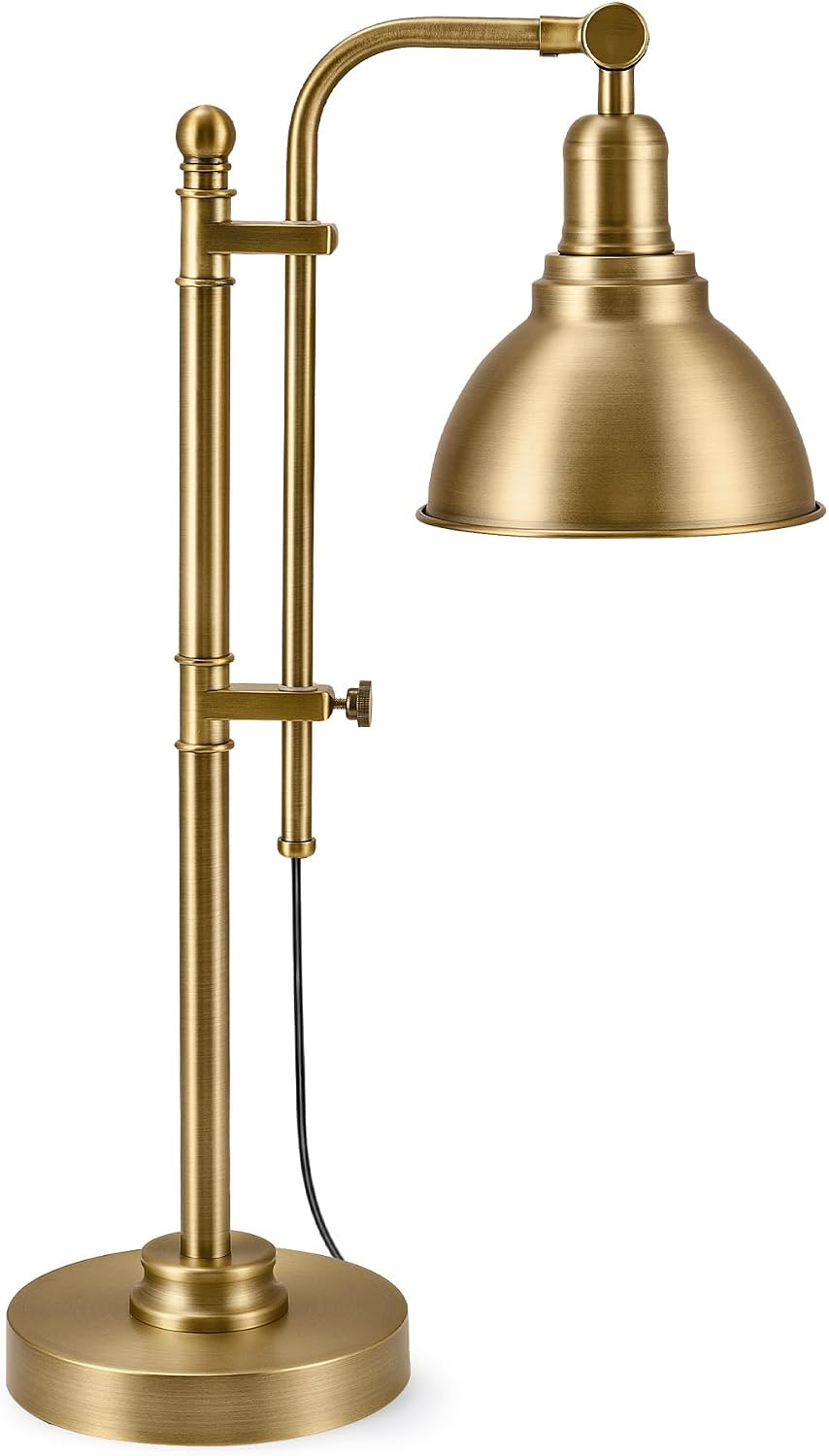 VONLUCE Rustic Desk Lamp, Adjustable Industrial Table Lamp for Home Office