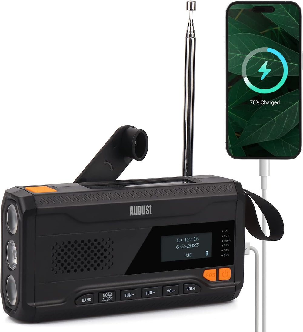 August MB291B NOAA Emergency Weather Radio & AM/FM