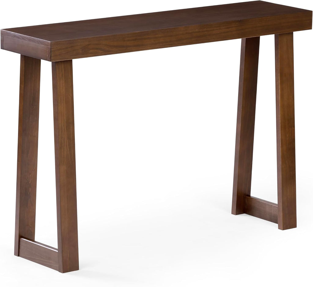 plank+beam classic console table, 46 inch, walnut, side view