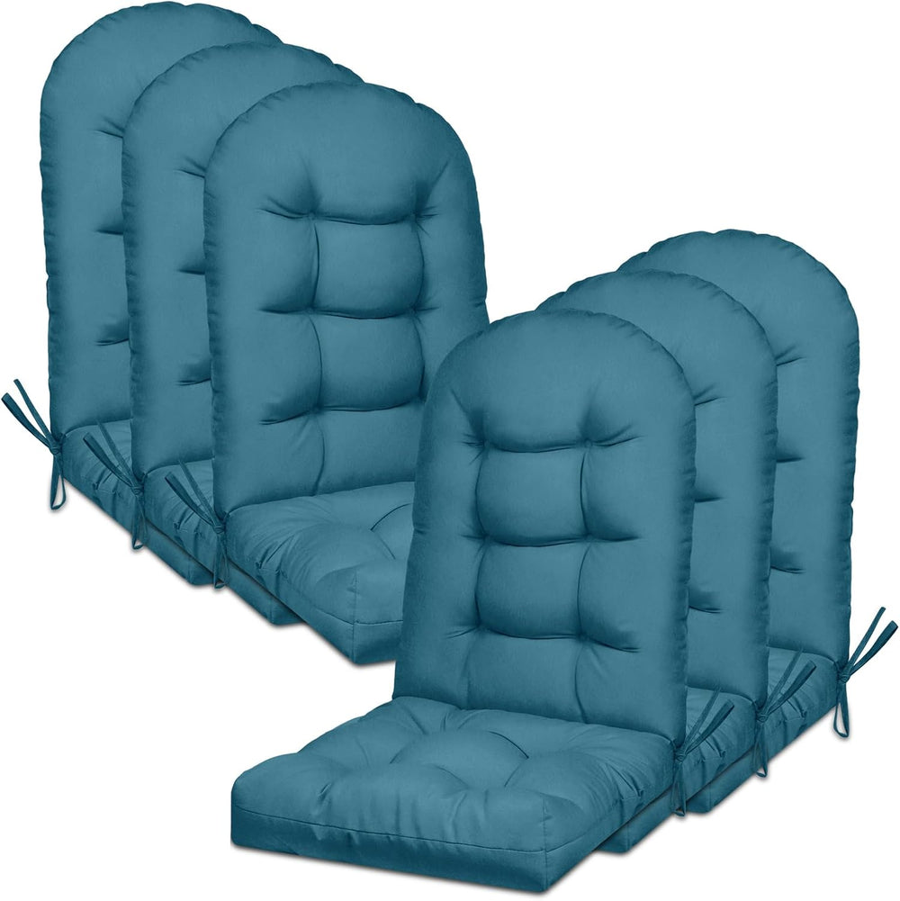 6 Pack Adirondack Chair Cushion, Waterproof Rocking Chair Cushion - Fade Resi...
