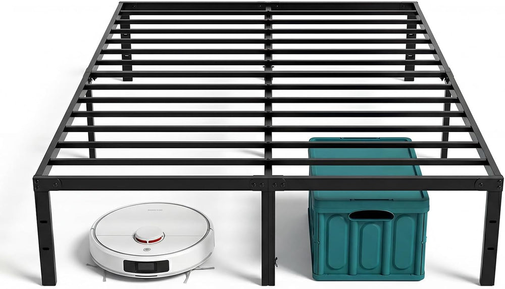 Sweetcrispy Queen Bed Frame, Metal Slats Platform Bed Frame, 12 Inch
