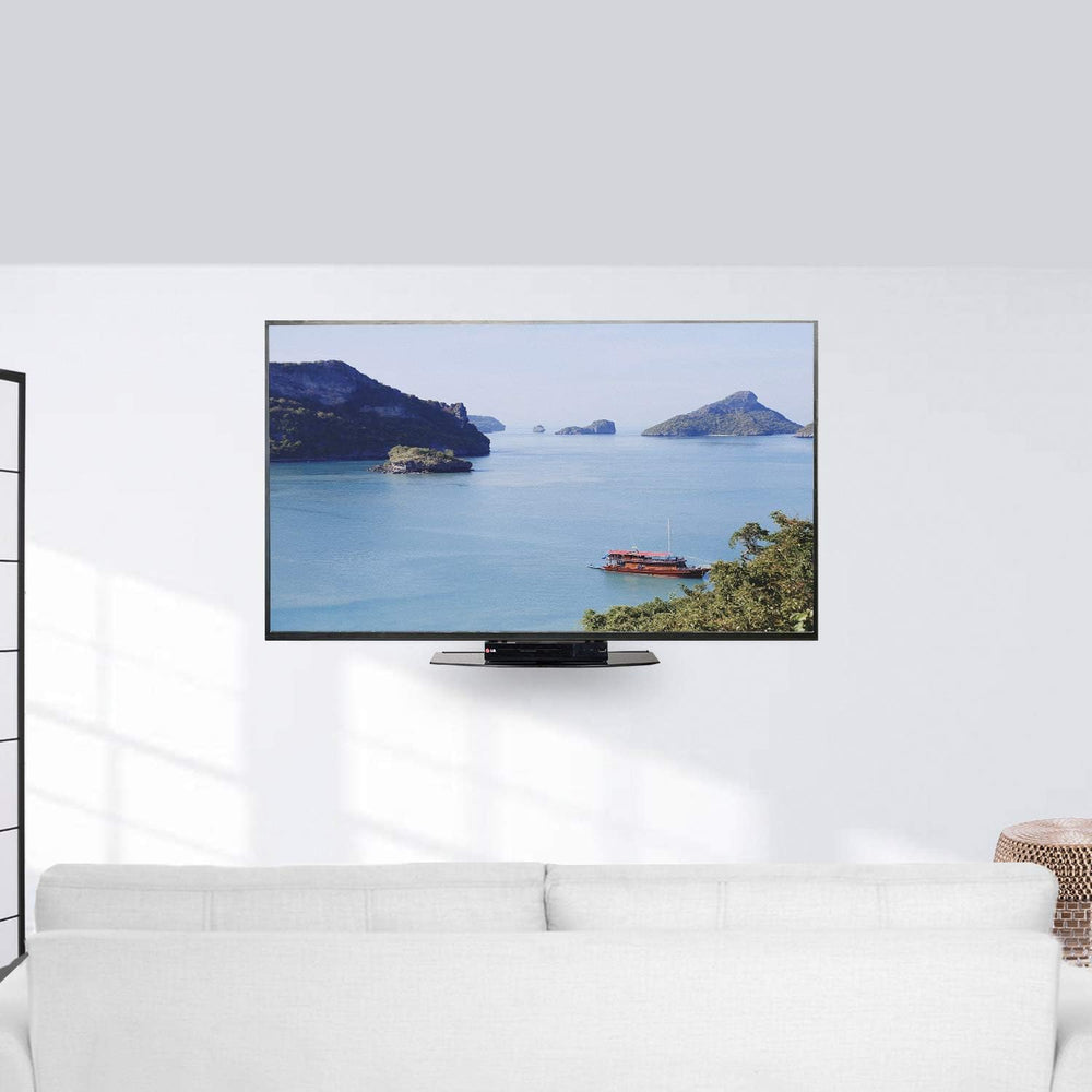 VIVO Black 18 in Under Above VESA Back of TV Wall Mount Shelf, MOUNT-SF04R