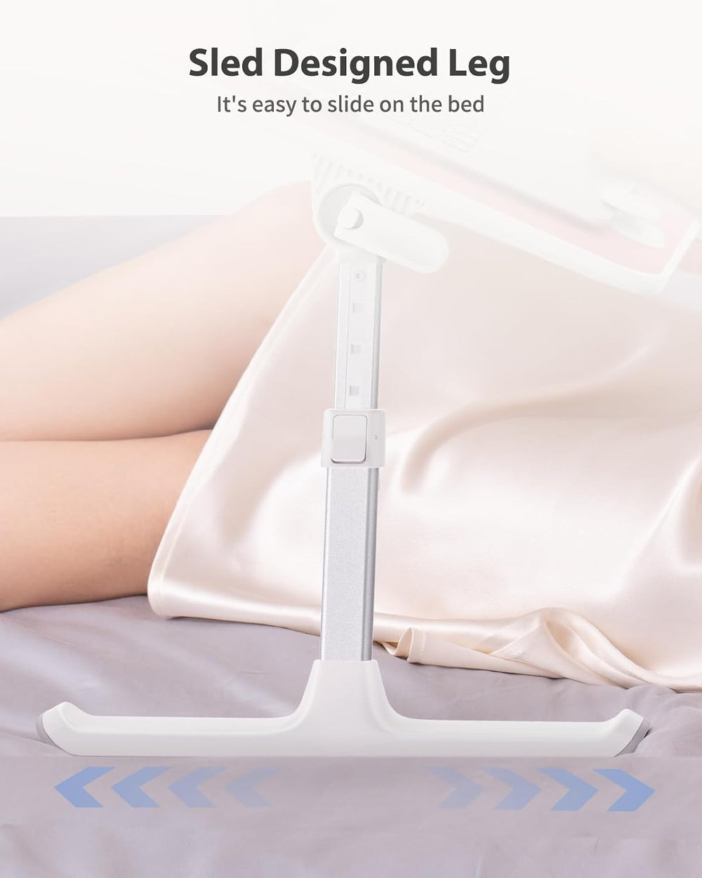 SAIJI Height & Angle Adjustable Laptop Stand for Bed, Lap Desk Tray Table