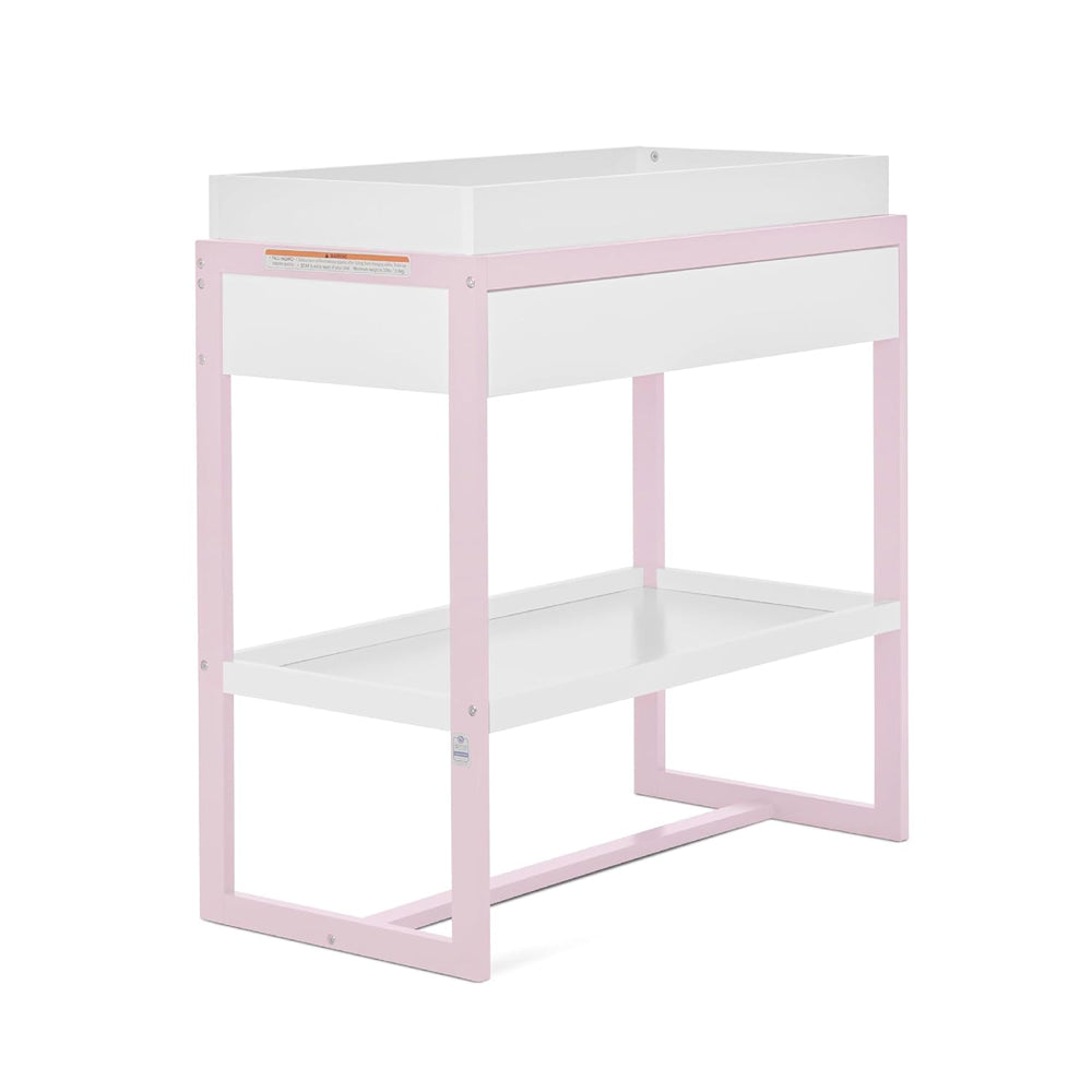 Dream On Me Arlo Changing Table with Pad & Safety Strap - Blush Pink