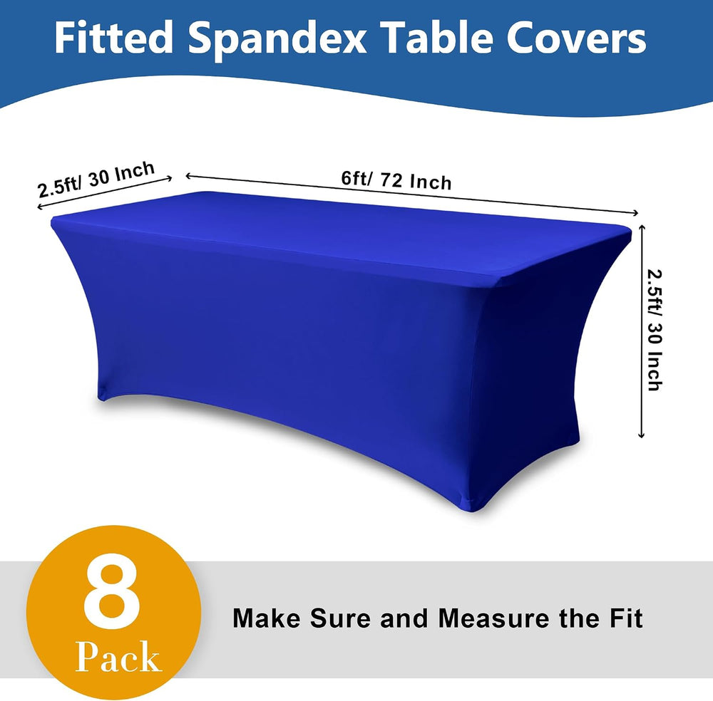 Spandex Table Cloths for 6 foot Rectangle Tables-Fitted Stretch Table Cover