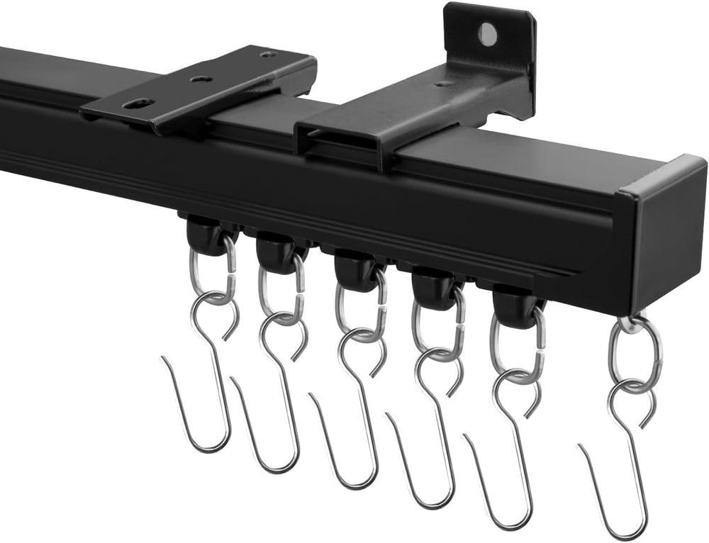 Hoeflife Ceiling Curtain Tracks,Curtain Track Wall Mount,Track Curtains Rod C...