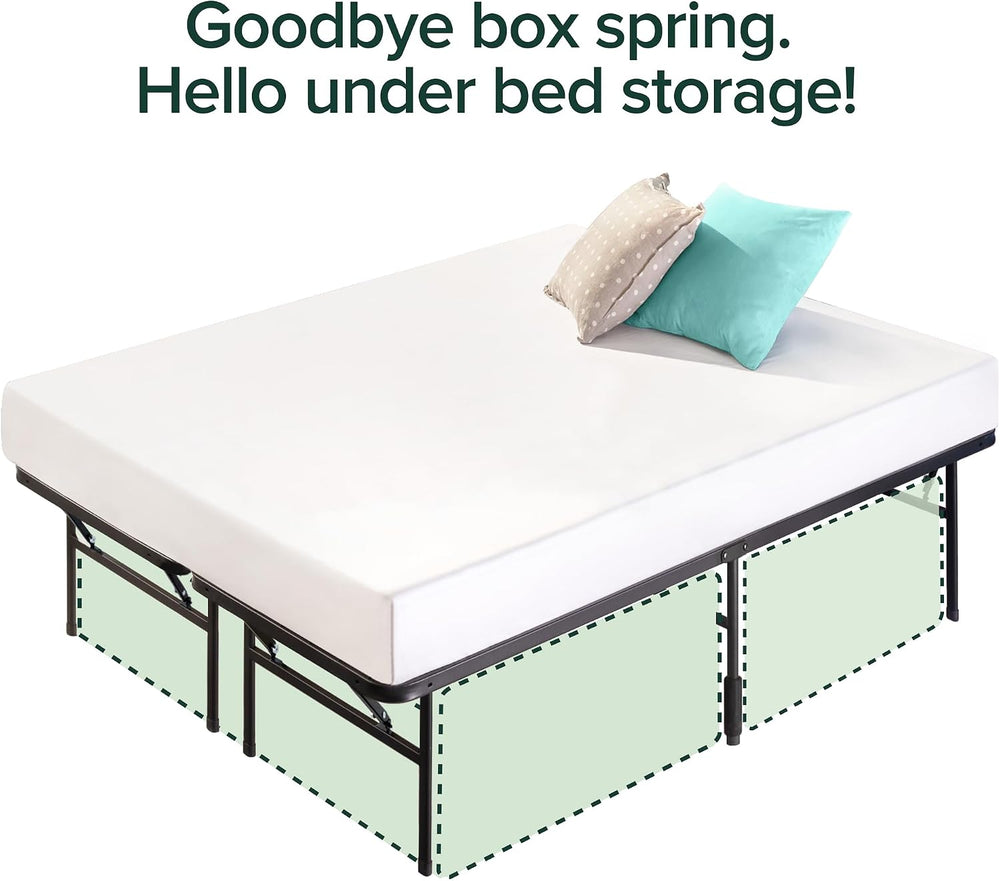 Zinus SmartBase Tool-Free Assembly Mattress Foundation, 14 Inch Metal Platfor...