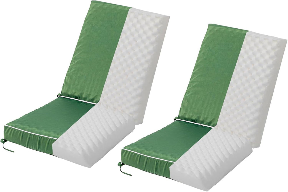 Outdoor Deep Seat Cushion Set, Green, 20x20x4, 2-Pack