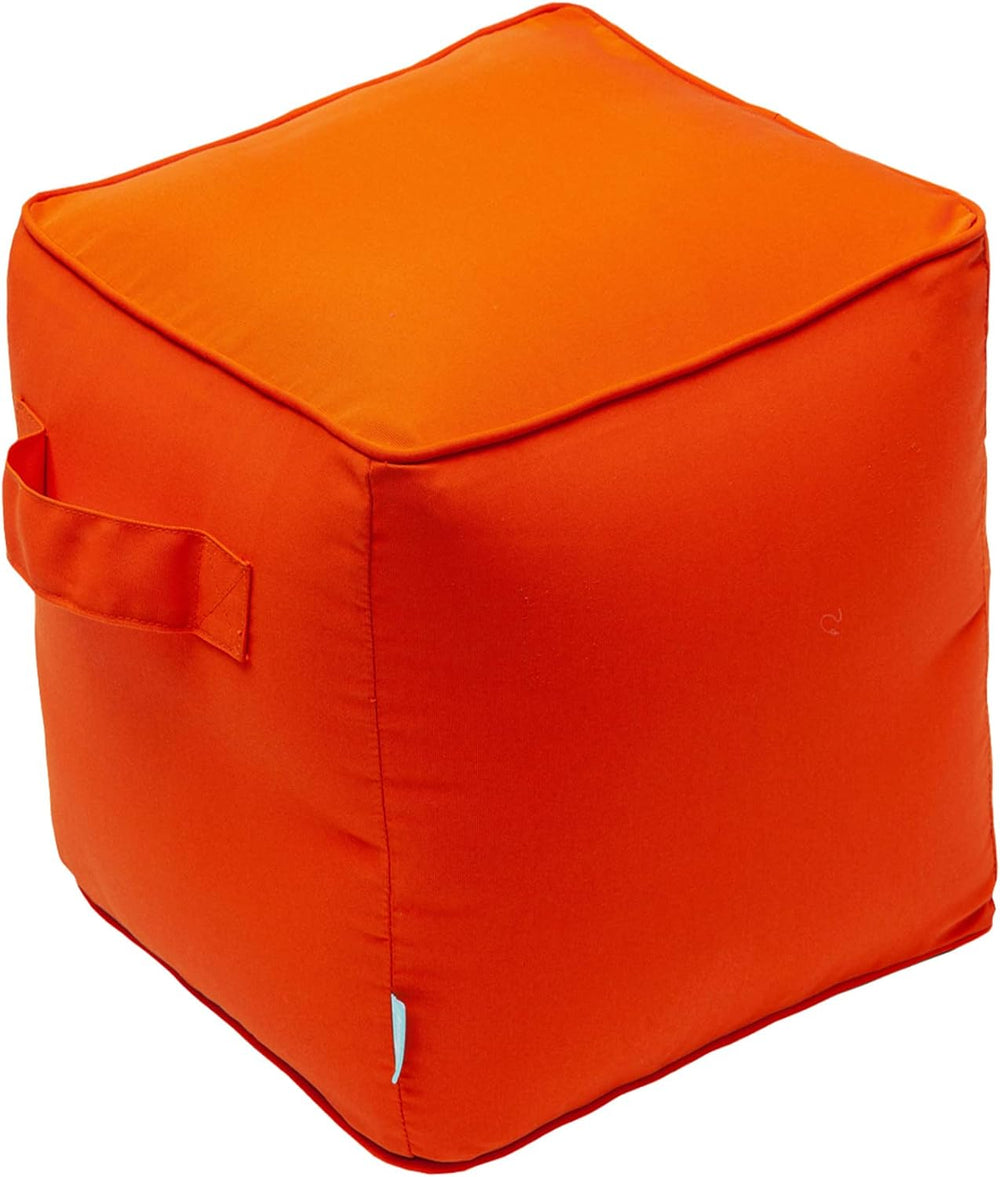 QILLOWAY Inflatable Outdoor Ottoman for Patio, Water Resistant Pouf Cube 16&q...