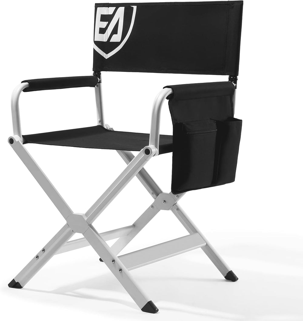 EVER ADVANCED Aluminum Directors Chair, Folding Studio Movie Chairs Camping E...