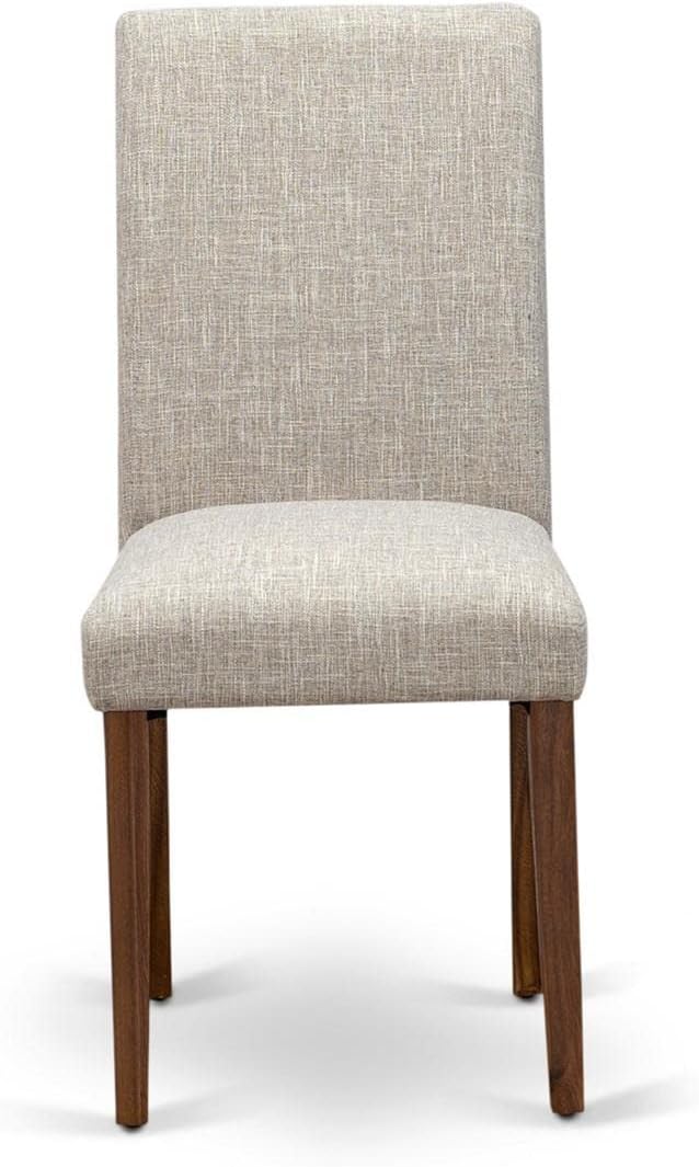East West Furniture ABPNT35 Abbott Classic Parson Chairs - Doeskin Linen Fabr...