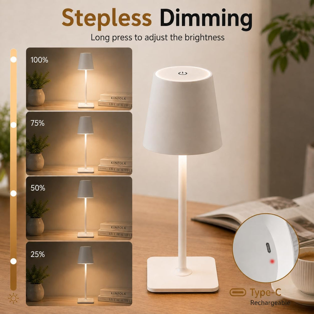 Rechargeable Cordless Table Lamp Set of 2