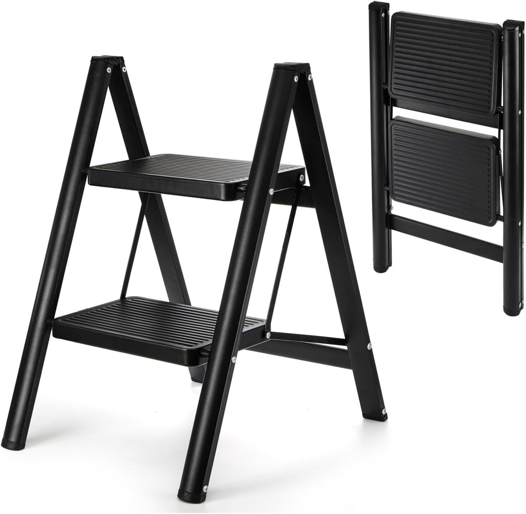 ZAVOOS 2 Step Ladder, 330 Lbs Load Capacity Heavy Duty