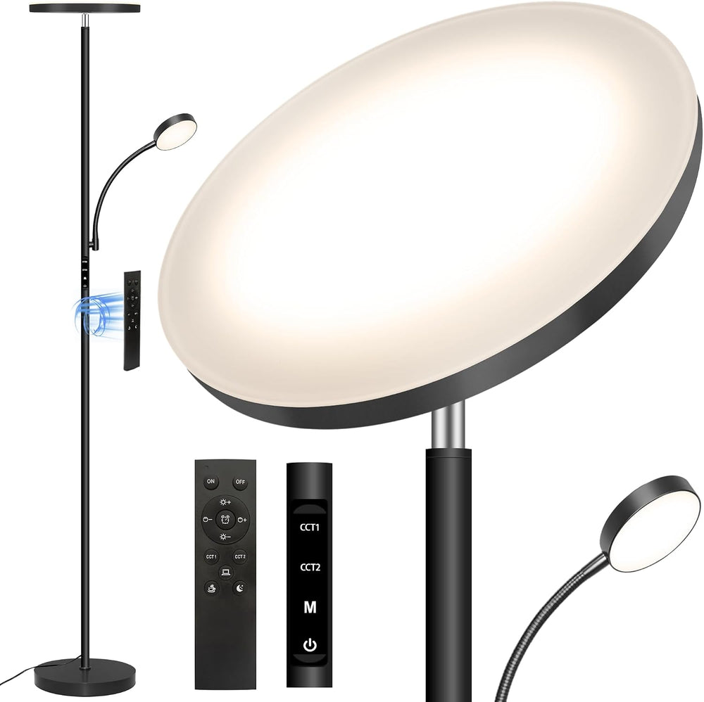 Floor Lamp-42W/4200LM Super Bright Floor Lamp,Dimmable 2-in-1 LED Floor Lamp ...