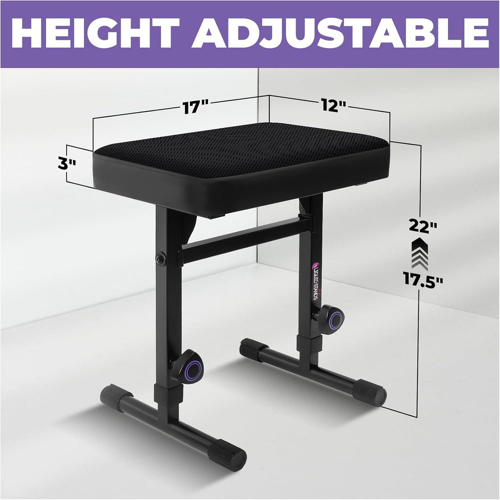 Liquid Stands Piano Bench Adjustable Stool – Music Keyboard Bench Seat for Pi...