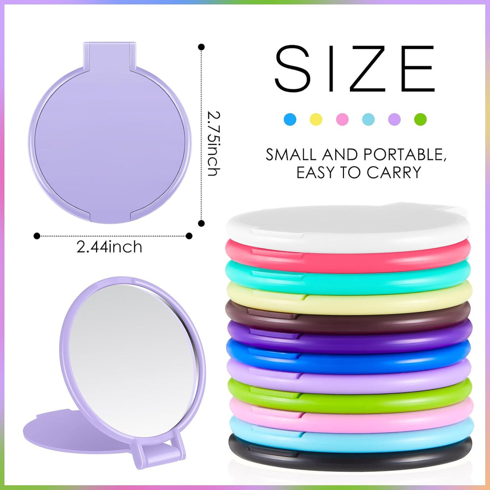 Jetec 240 Pieces Compact Mirrors Gifts Bulk,12 Colors