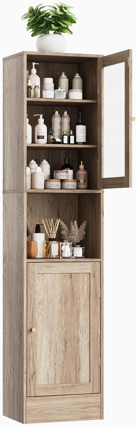 Garvee 67" Tall Narrow Storage Cabinet, for Small Space Slim Cabinet