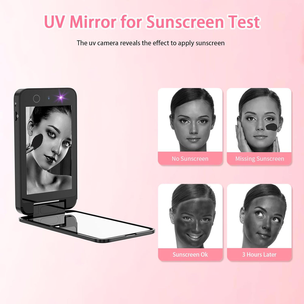 DESCHEN UV Camera UV Mirror for Sunscreen Test Rechargeable 4 Inch