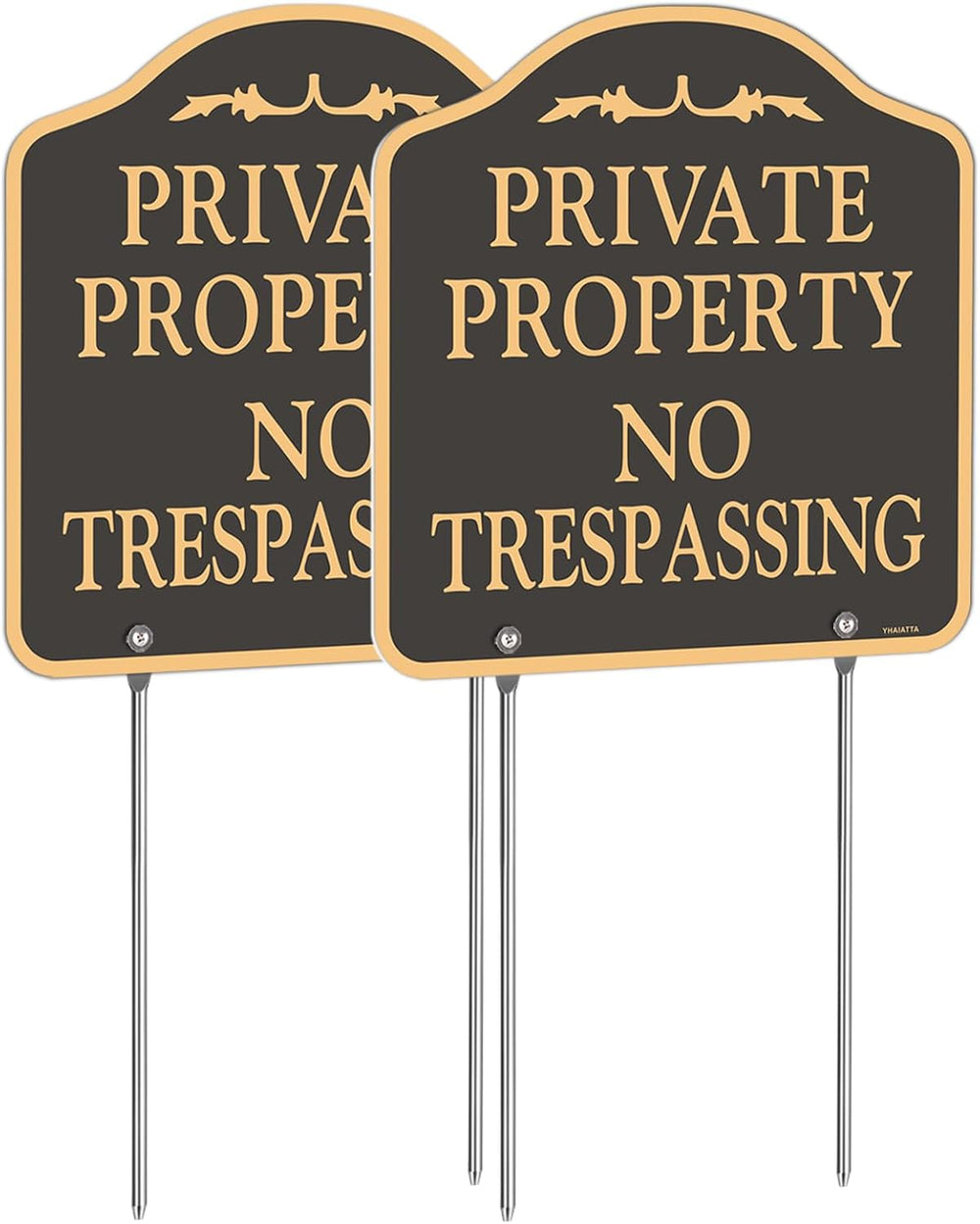 2 Pack Large No Trespassing Signs Private Property