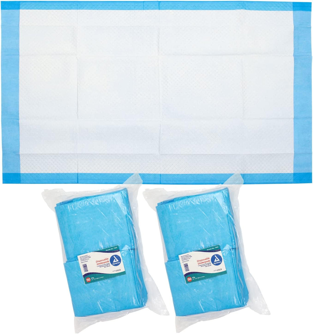 Dynarex Disposable Underpads, Ultra-Absorbent Medical-Grade Incontinence Bed ...