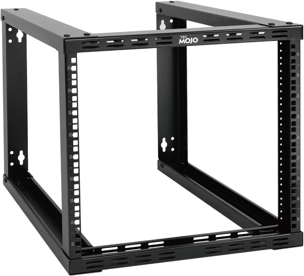 Tecmojo 9U Fixed Wall Mount Network Rack 15.8inch Depth Open Frame for Server...