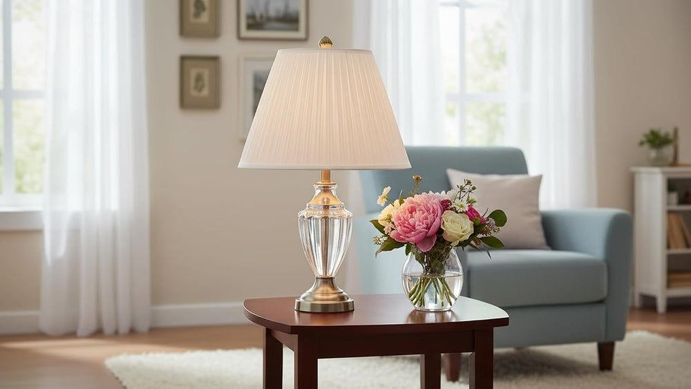 Aspen Creative 33137, Mushroom Pleated Traditional Spider Lamp Shade, Pleated...