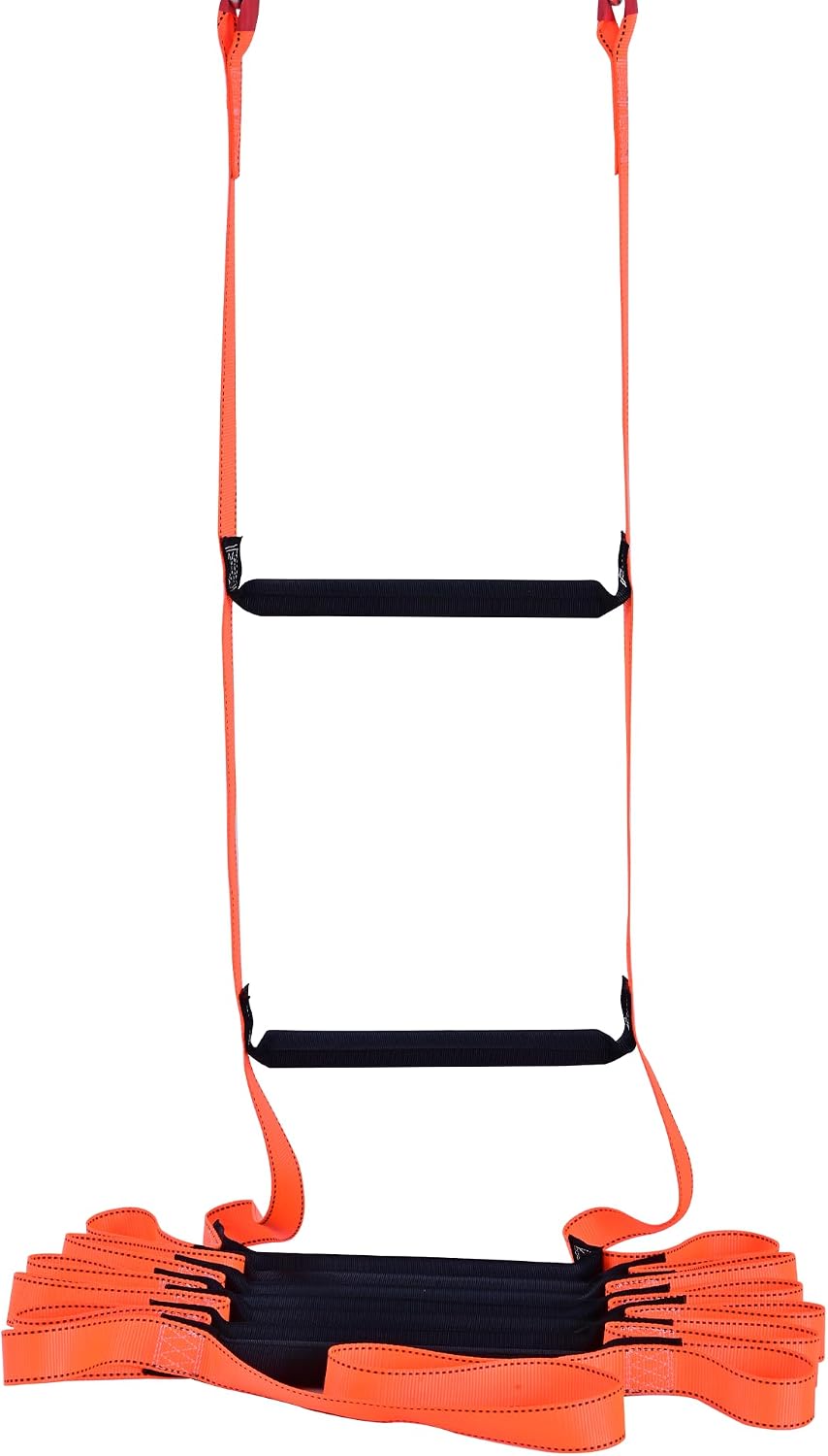 Rope Ladder, Fire Escape Safety Ladder Emergency of Deploys Quickly,2 Story H...