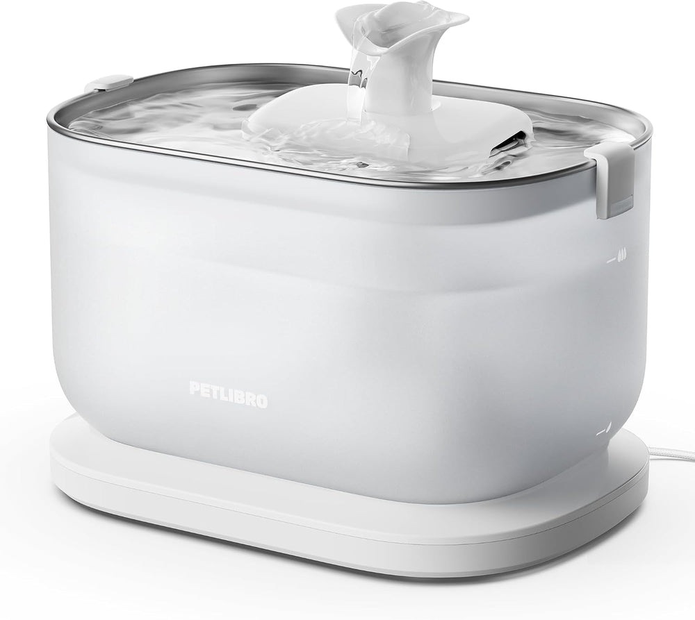 PETLIBRO Cat Water Fountain Stainless Steel Tray, Wireless Pump Cat Fountain,...