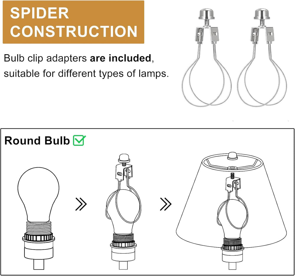 Small Rattan Lamp Shades Set of 2, Boho Lamp Shades for Table Lamps, 5.5&quot...