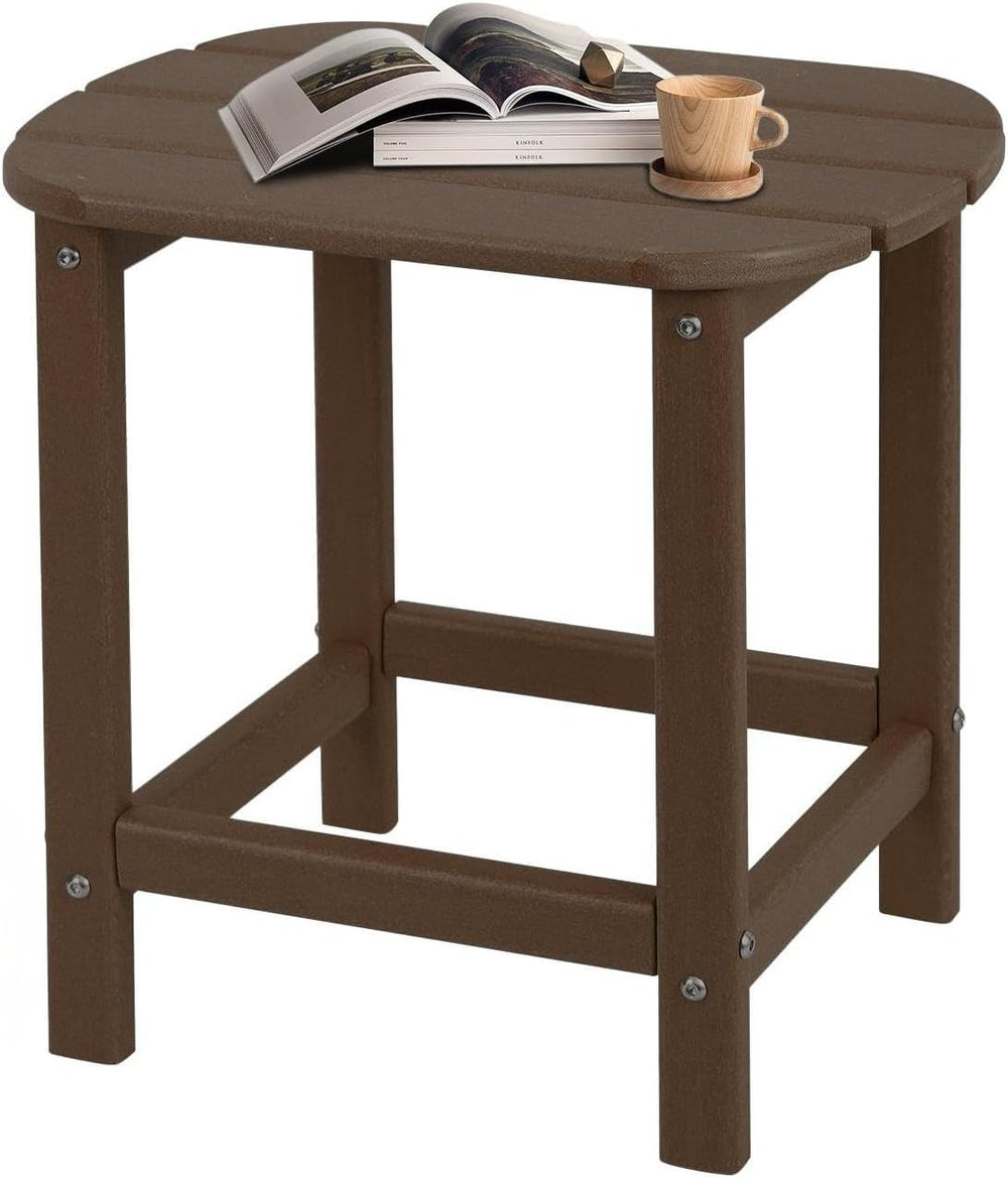Plawdlik HDPE Outdoor Table, All Weather Adirondack Side Table, Coffee