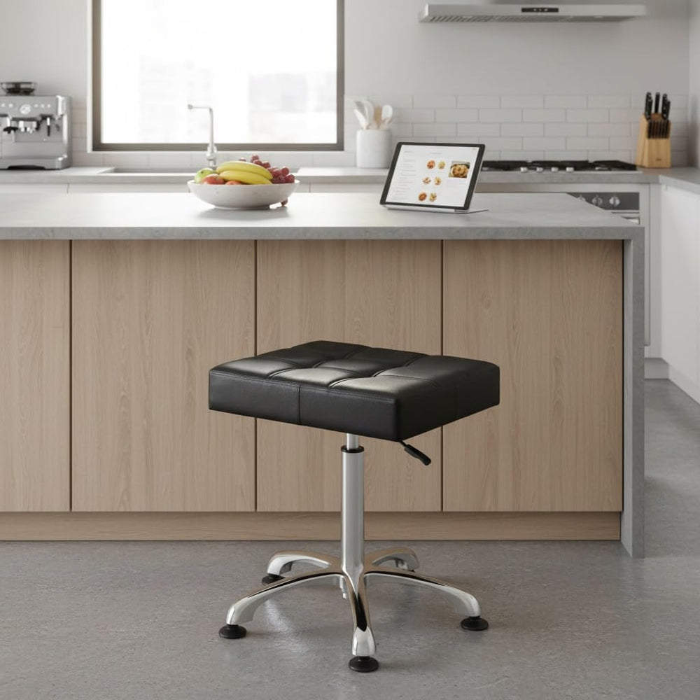 Kaleurrier Heavy Duty Stool Backless: Adjustable Stool no Wheels for Studio