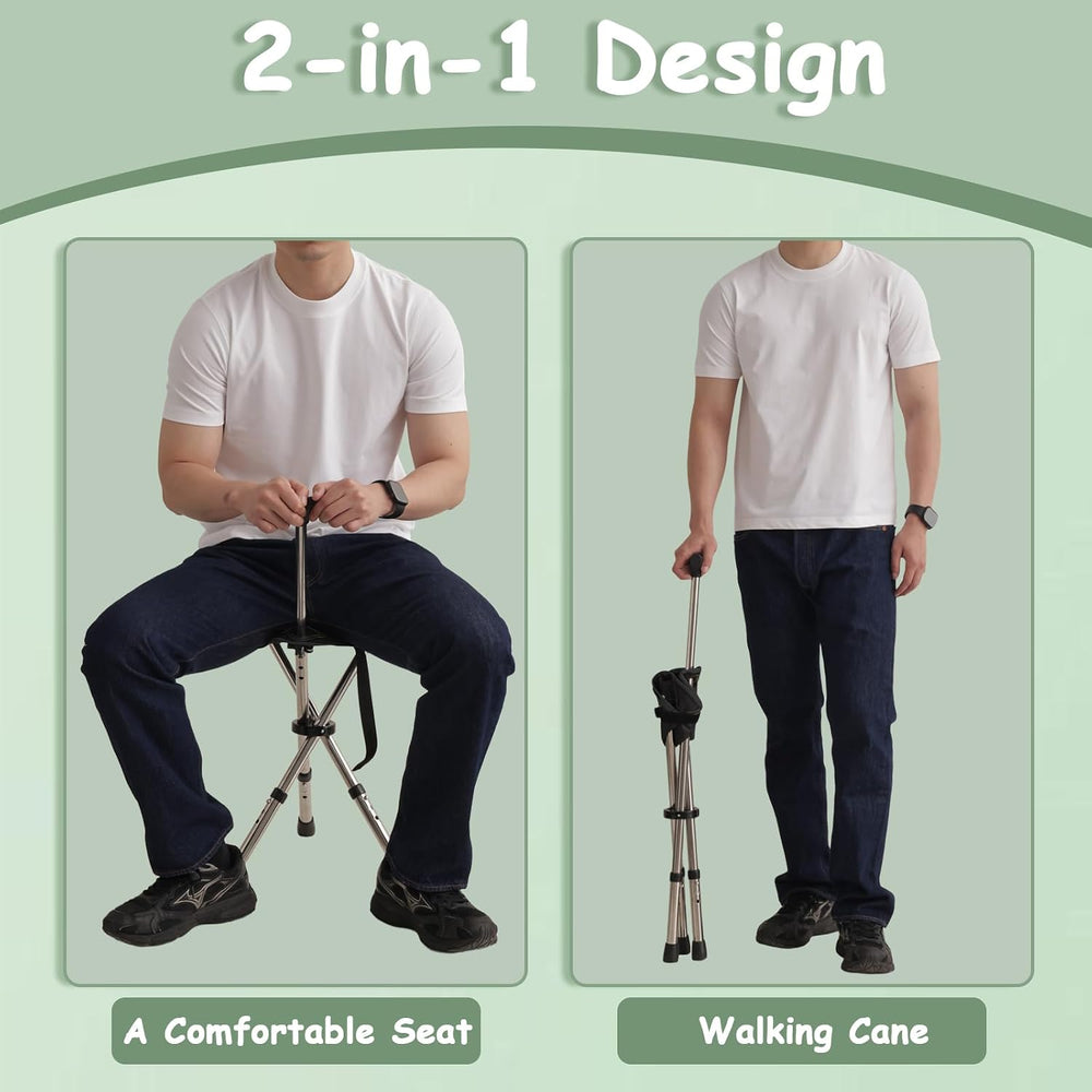 King Mills Lightweight Portable Stools for Adults Heavy Duty, Adjustable Walk...