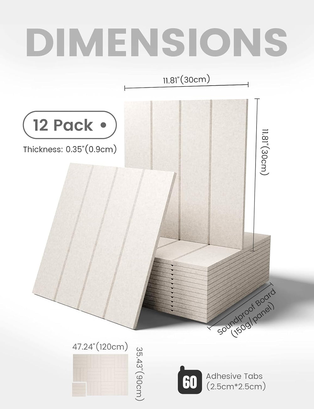 Fluxynara Felt Bulletin Board & Cork Board Alternative 48'' x 36&...