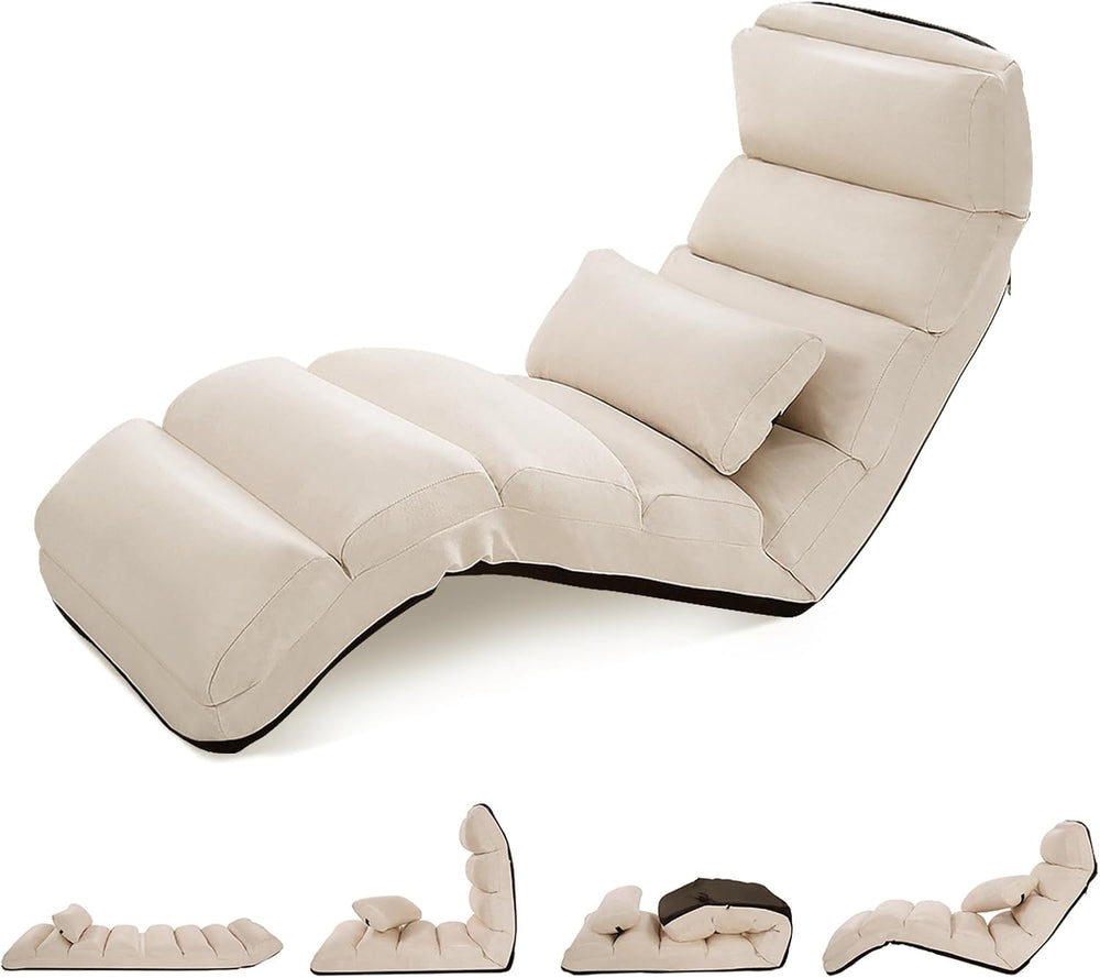 Moccha Floor Chairs for Adults, Floor Lounger with Adjustable Backrest