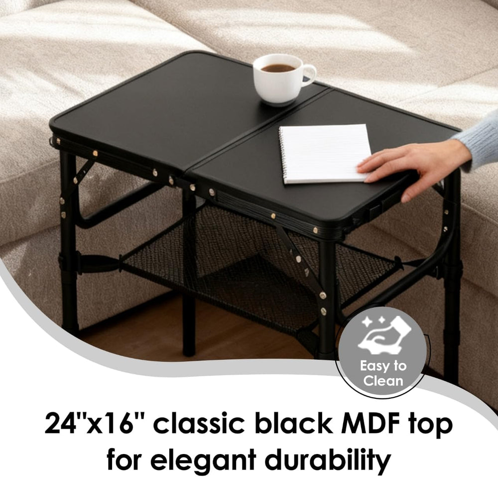 Folding TV Trays Foldable Dinner Tray Food Snack Eating Couch Side Table