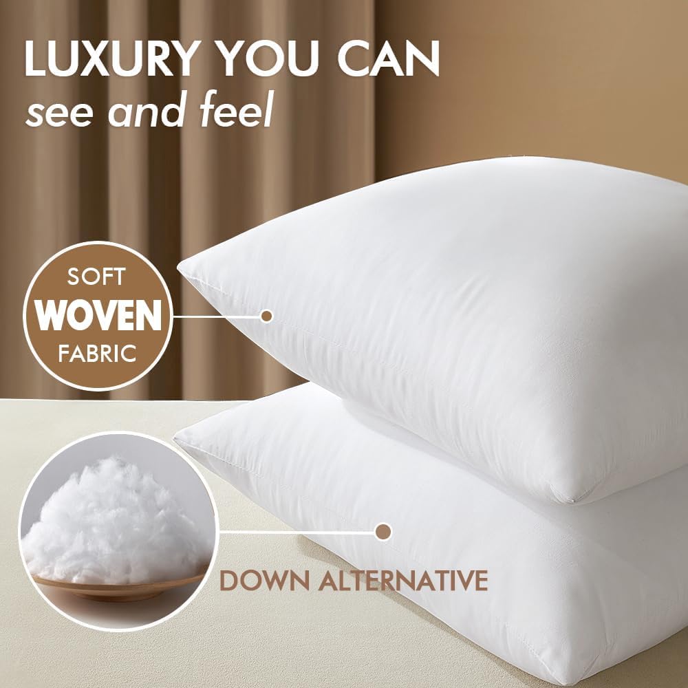 MIULEE 18x18 Pillow Inserts Pack of 4,Down Alternative Throw Pillows