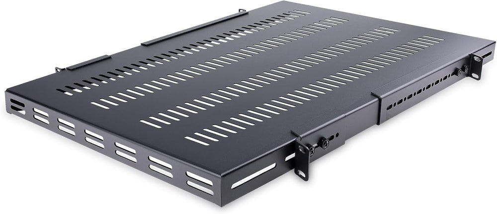 StarTech 1U 4-Post Adjustable Vented Rack Shelf, 330lb, 19in (ADJSHELFHDV)