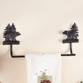 BLACK FOREST DECOR Walk Black Bear 16 Inch Towel Bar 19" Wx3.5 Dx8.5 H