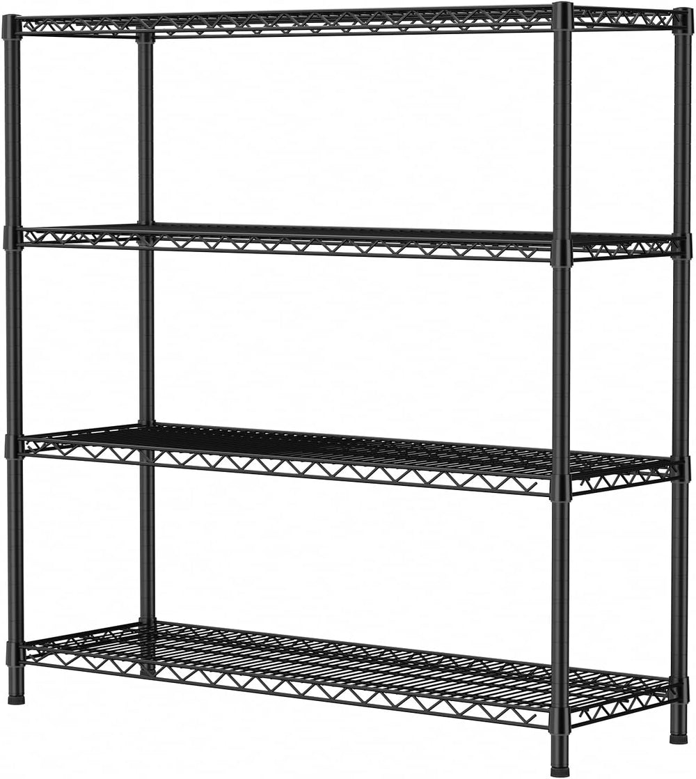 SINGAYE 4 Shelves Adjustable Shelf Heavy Duty Wire Storage Shelving Metal