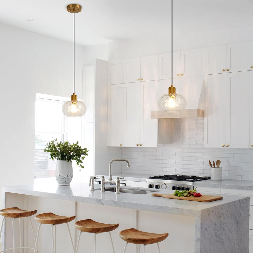 Glass Pendant Lights Kitchen Island 8 Inch Adjustable Pendant Light Fixtures ...