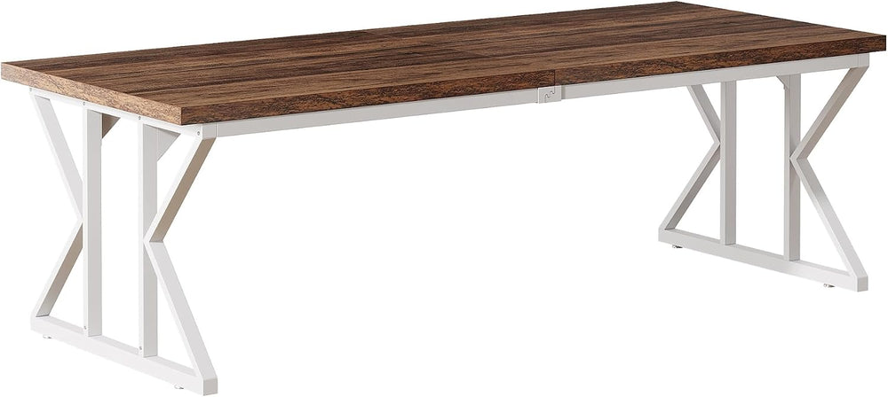 Tribesigns 78.74-Inch Large Executive Desk, Industrial Home Office Computer D...