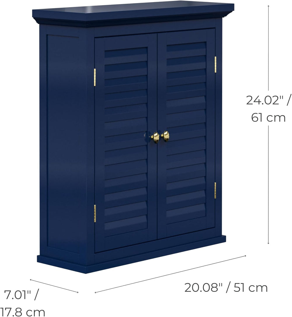 Teamson Home Glancy Wall Cabinet, Navy Blue