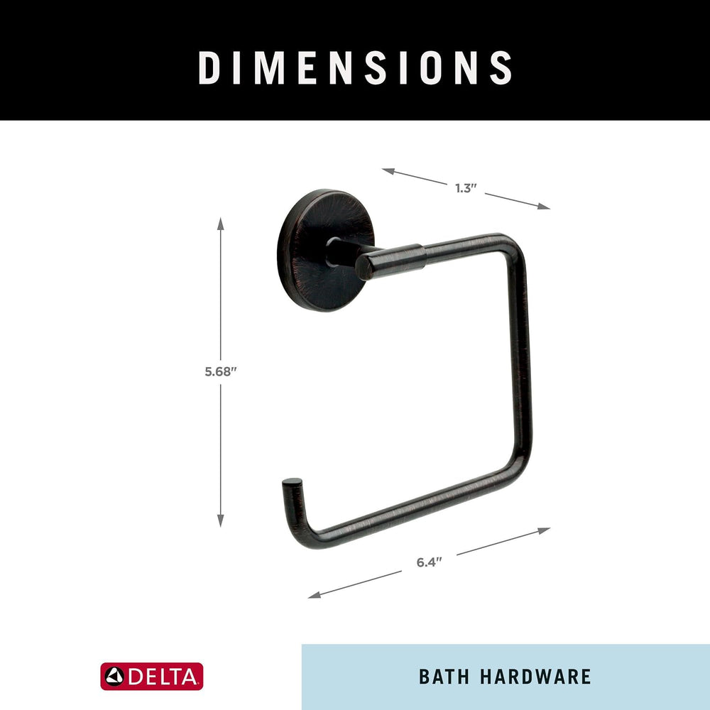 Delta Trinsic (1-Pack) Hand Towel Holder Venetian Bronze Towel Racks for Bath...