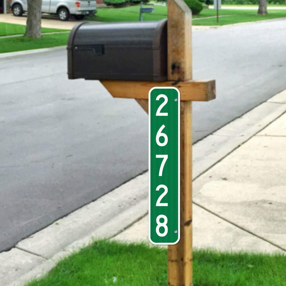 911 Address Number Sign, Custom Emergency Reflective Mailbox Sign, Visible