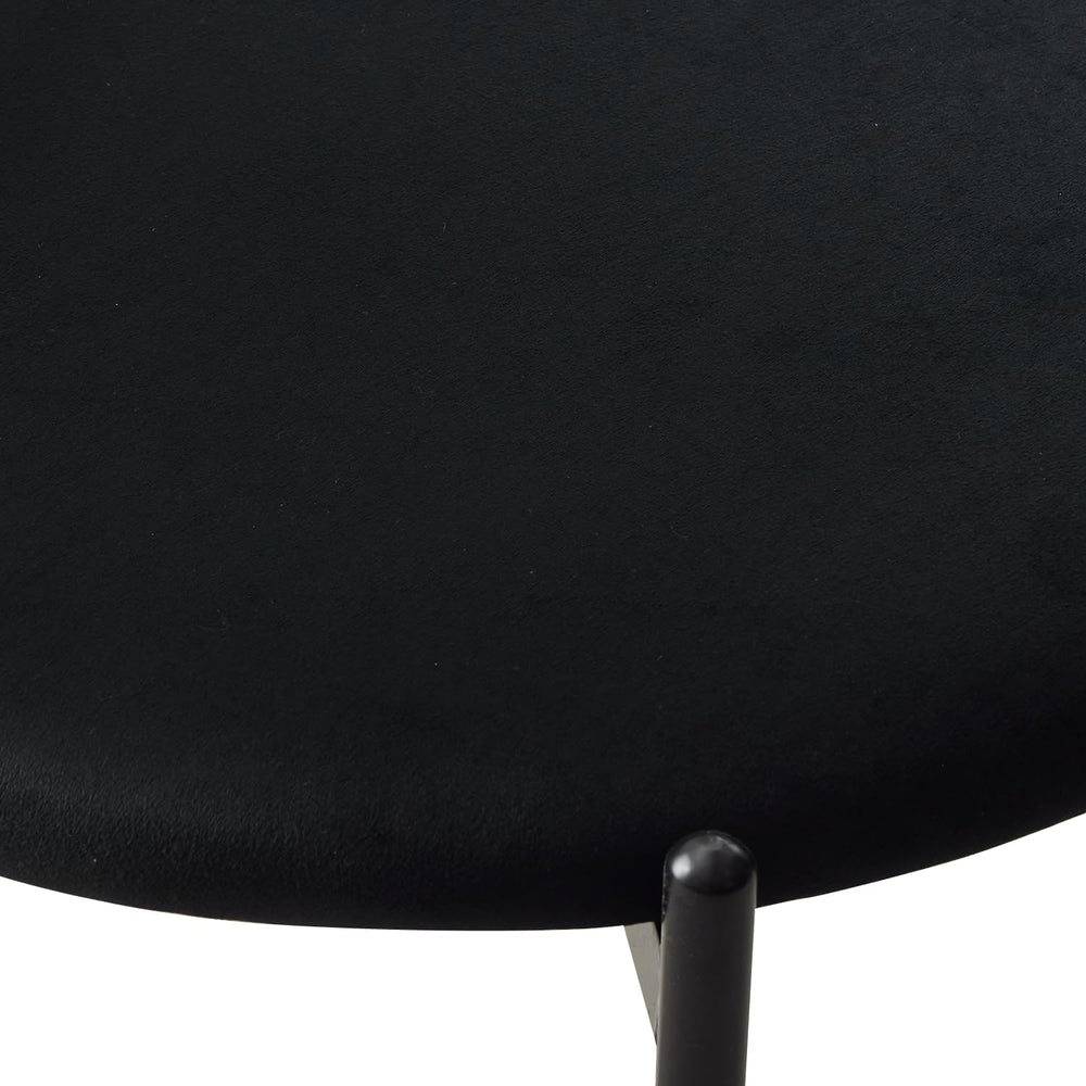 Black Rattan Dining Chairs Set of 6, Mid-Century Modern Chair with Boucle, Ki...
